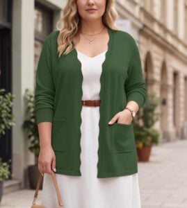 HDLTE Women Plus Size Lightweight Long Cardigan Sweaters