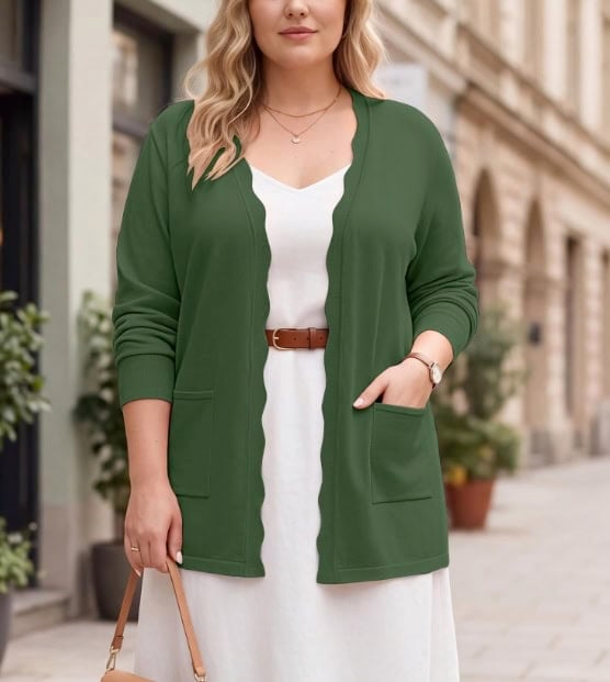 HDLTE Women Plus Size Lightweight Long Cardigan Sweaters HDLTE Women Plus Size Lightweight Long Cardigan Sweaters