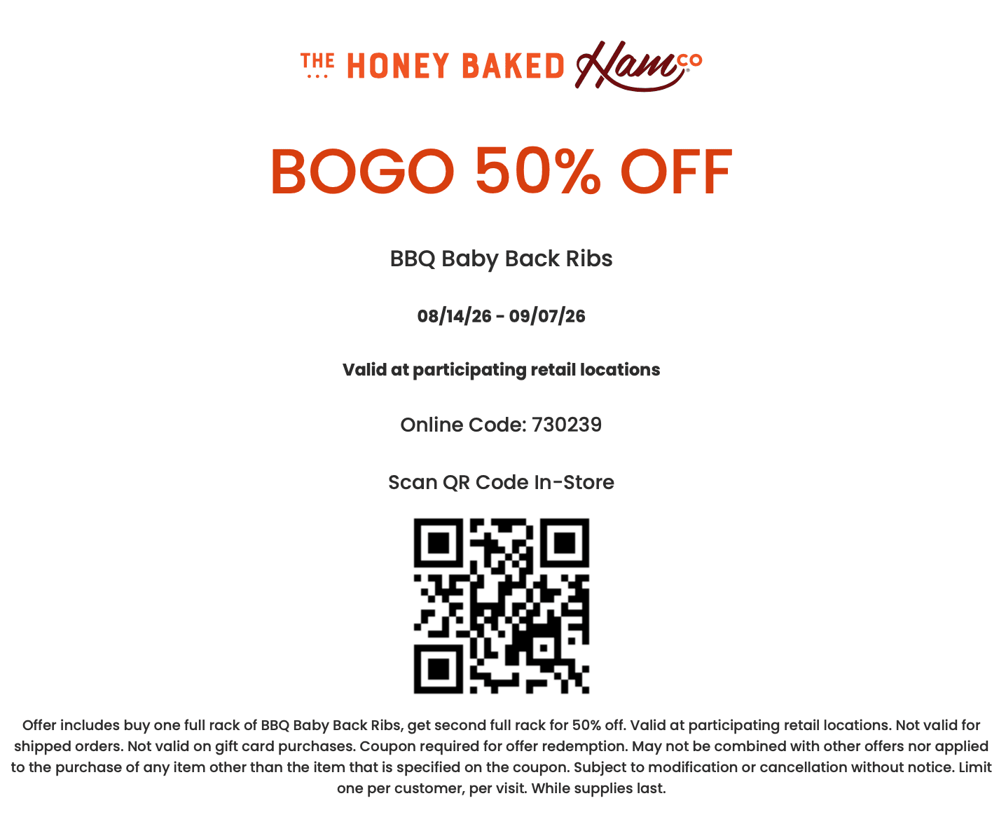 Honey Baked Ham Coupon