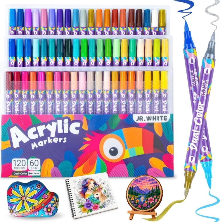 JR.WHITE Acrylic Paint Markers