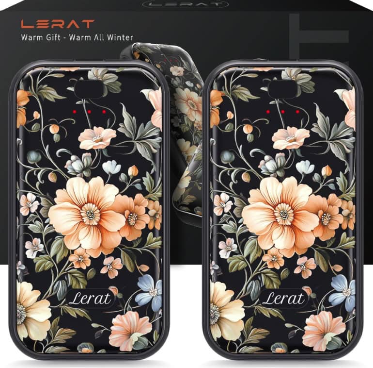 Lerat Floral Hand Warmers Rechargeable Lerat Floral Hand Warmers Rechargeable