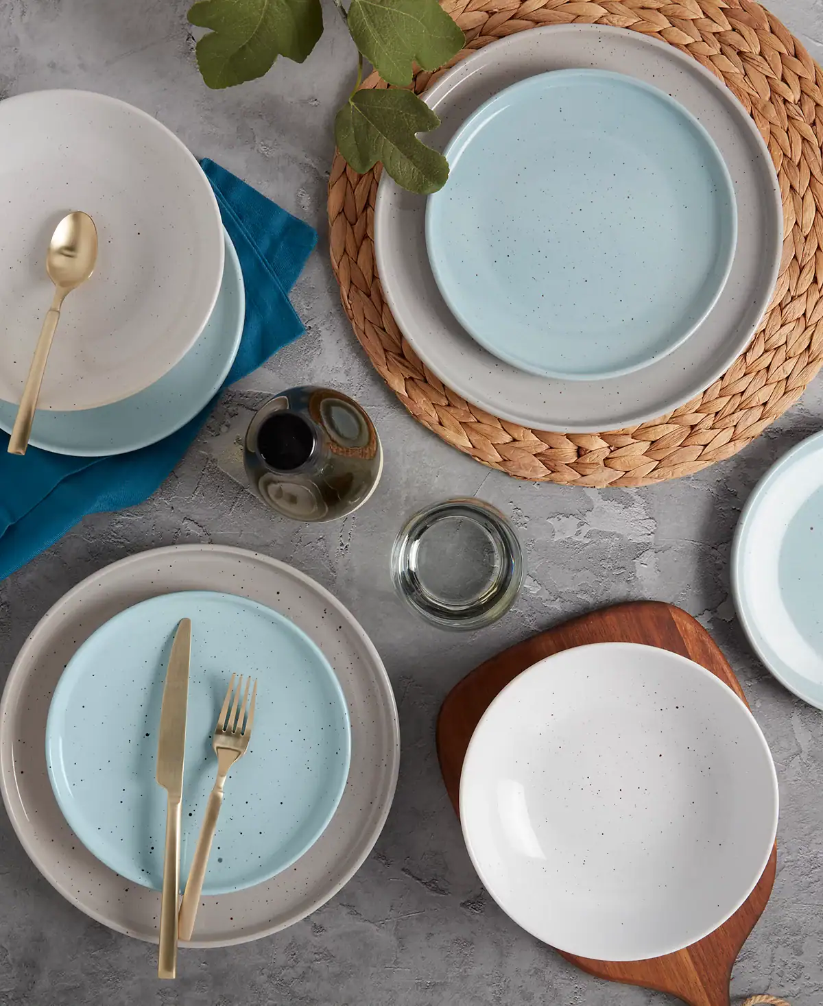 Speckled Assorted 12 Pc. Dinnerware Set, Service for 4