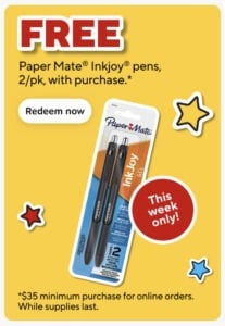 Staples Ink Joy Freebie