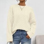 Trendy Queen Womens Oversized Cable Knit Sweater
