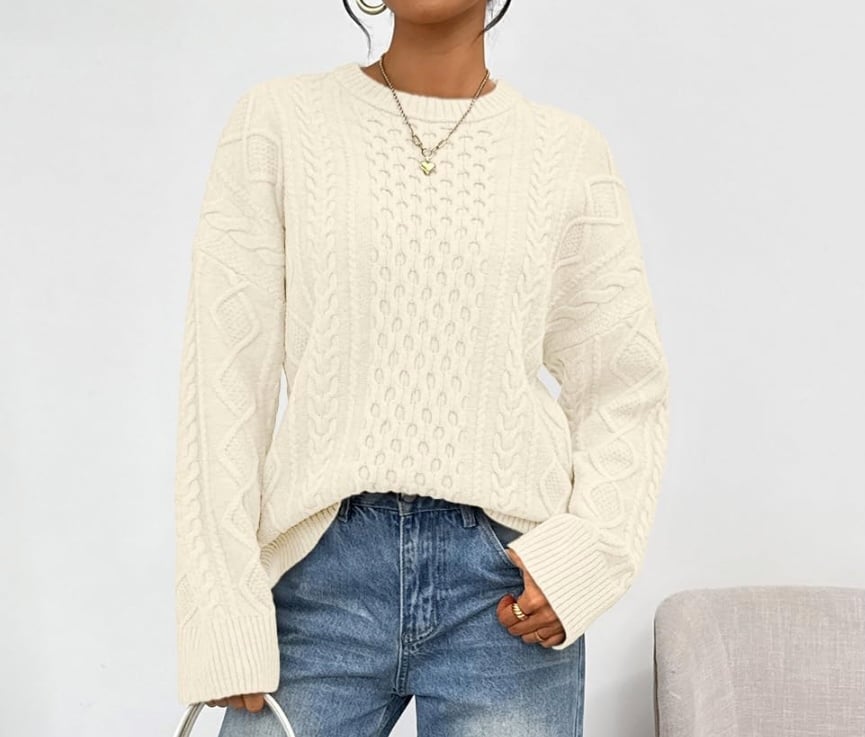 Trendy Queen Womens Oversized Cable Knit Sweater Trendy Queen Womens Oversized Cable Knit Sweater