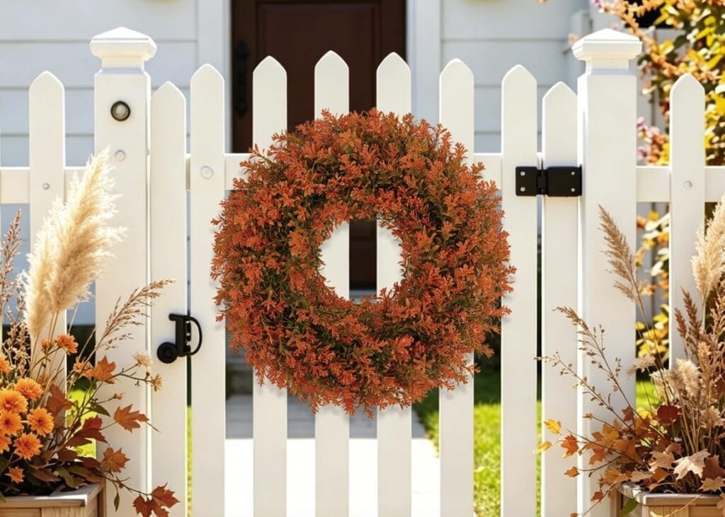 U'Artlines Fall Front Door Boxwood Wreath