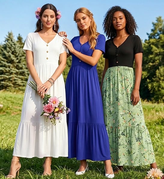 VIISHOW Women's Short Sleeve Maxi Dress VIISHOW Women's Short Sleeve Maxi Dress