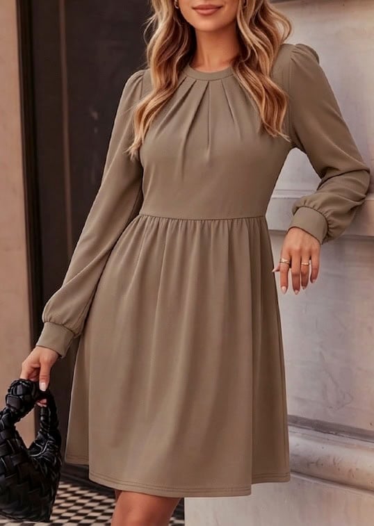 WIHOLL Womens Fall Dress Pleated WIHOLL Womens Fall Dress Pleated