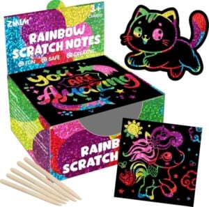 ZMLM Rainbow Scratch Paper Art Notes