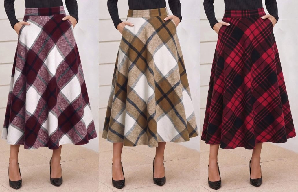 Zeagoo Plaid Skirts
