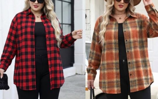 Zeagoo Womens Plus Size Flannel Shirts