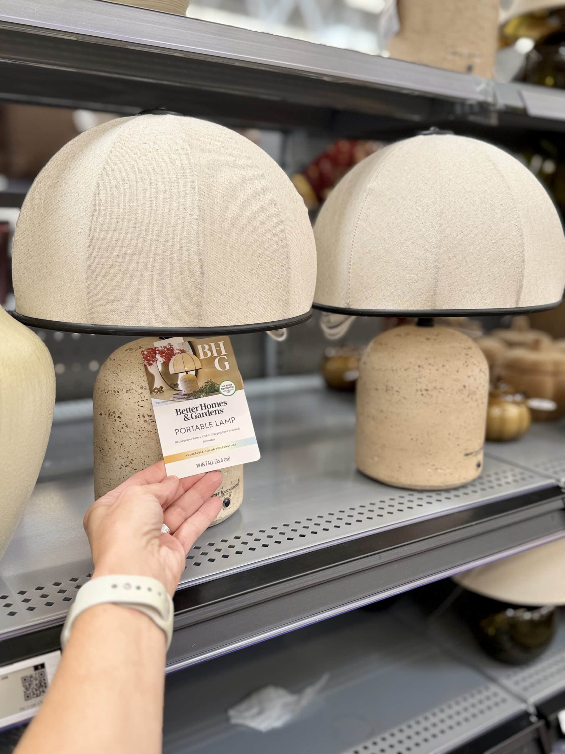 beige lamp