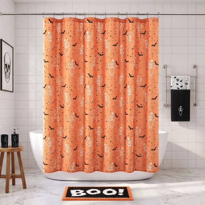 bones shower curtain