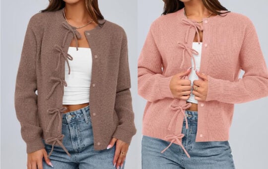 btfbm bow cardigan