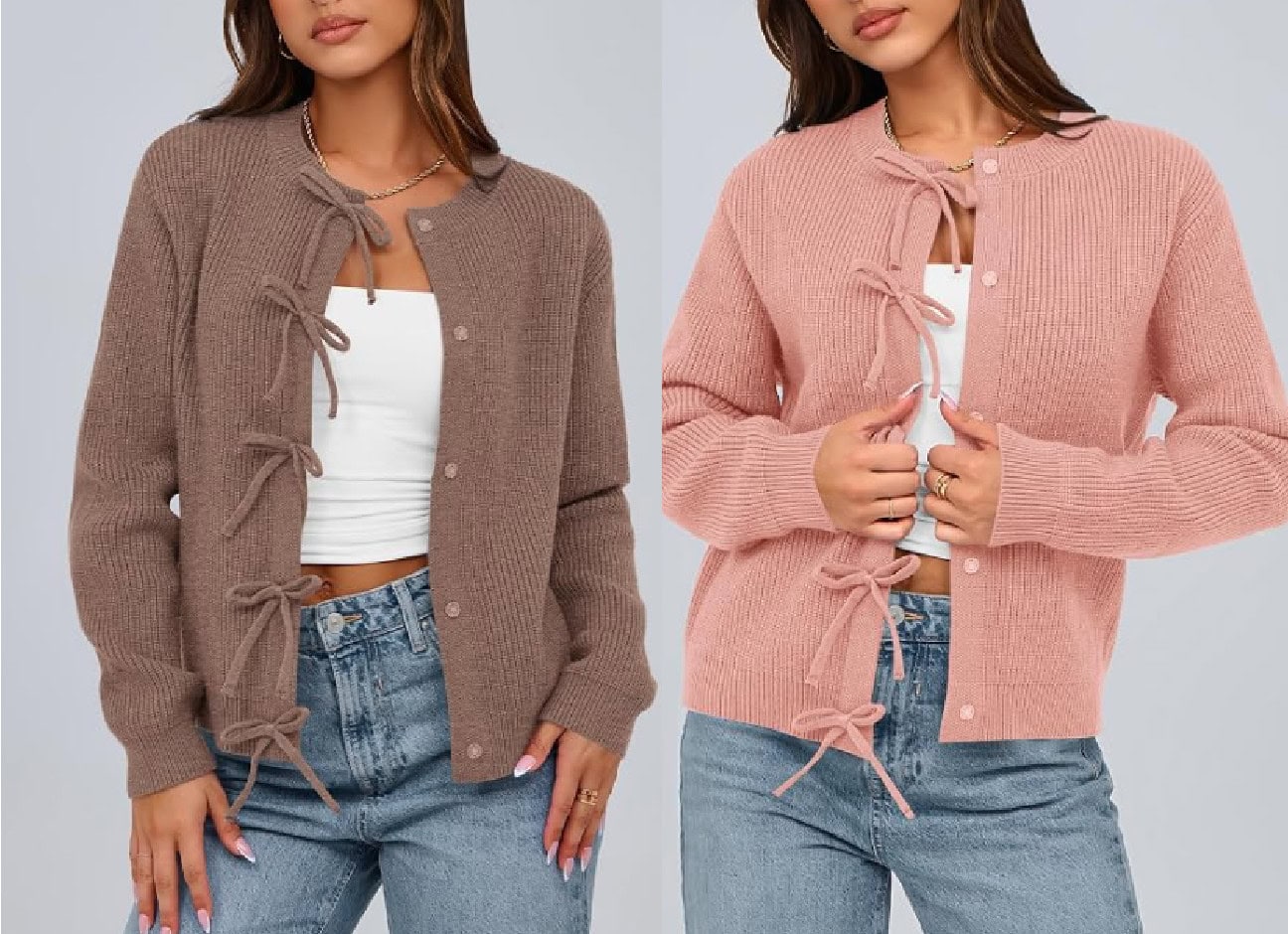 btfbm bow cardigan