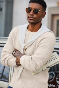 coofandy waffle knit