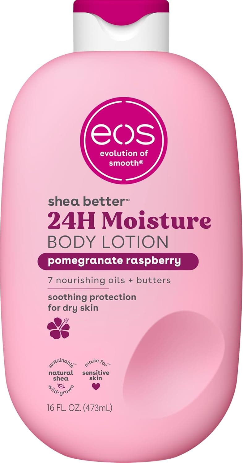 eos 24H Moisture Shea Better Body Lotion Pomegranate Raspberry, 16 fl oz