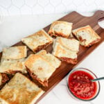 finished sheet pan quesadillas