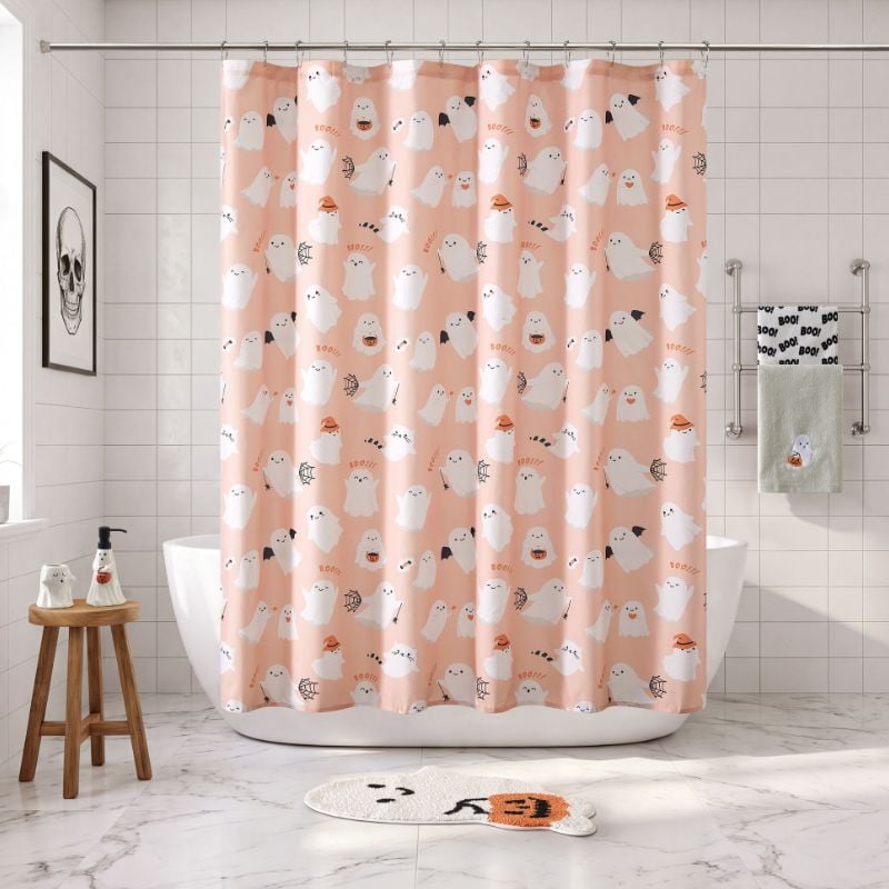 ghosts shower curtain