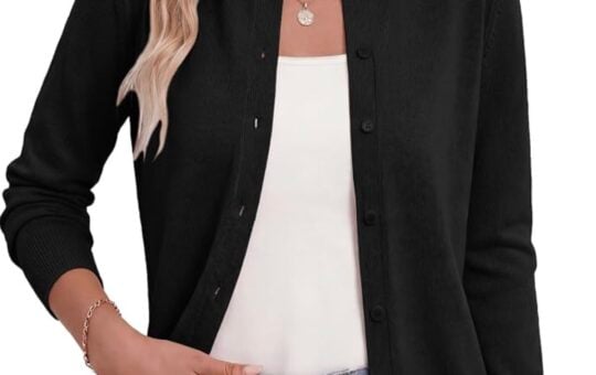 grace karin lightweight cardigan black