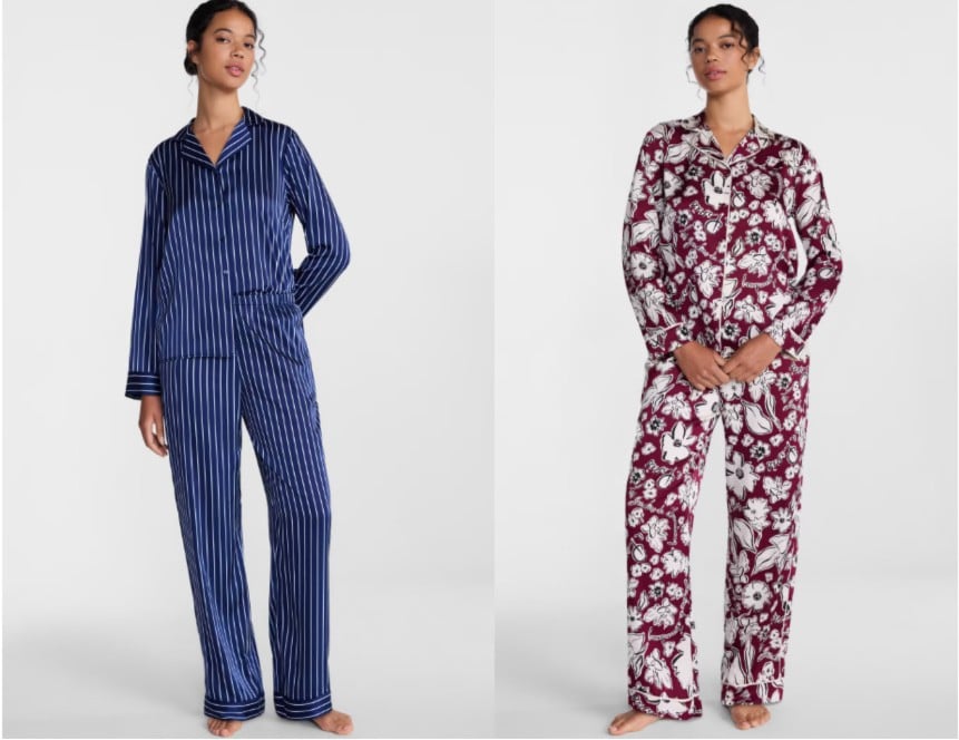 joyspun stretch satin pj