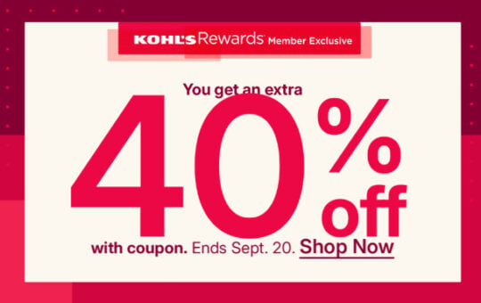 kohls 40 off big