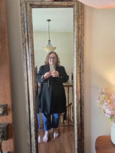 lindsay calvin klein coat