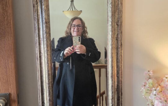 lindsay calvin klein coat
