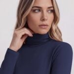 long sleeve turtleneck shirt zeagoo brand navy