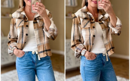 mary cropped shacket