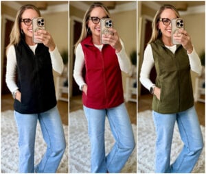 mary fleece vest