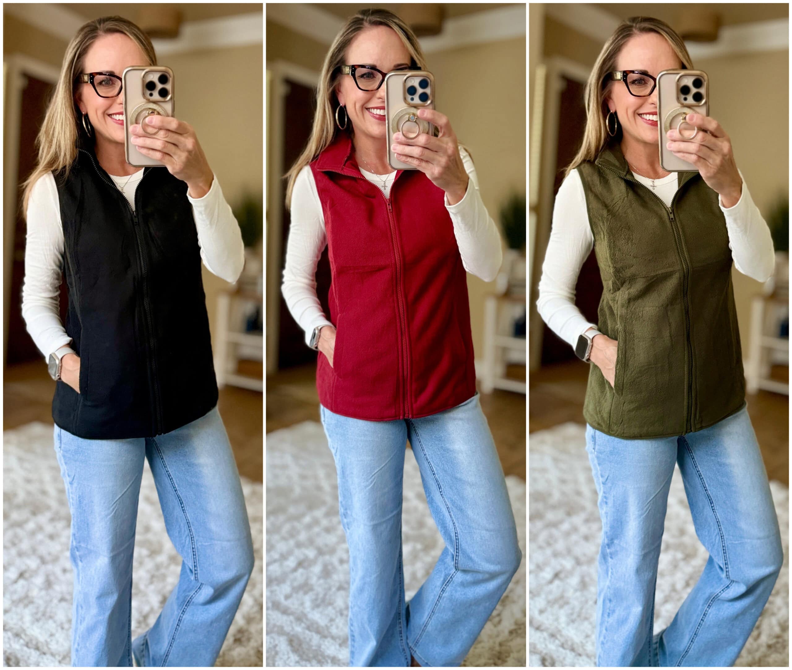 mary fleece vest