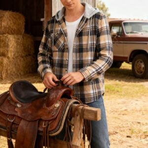 mens flannel hoodie