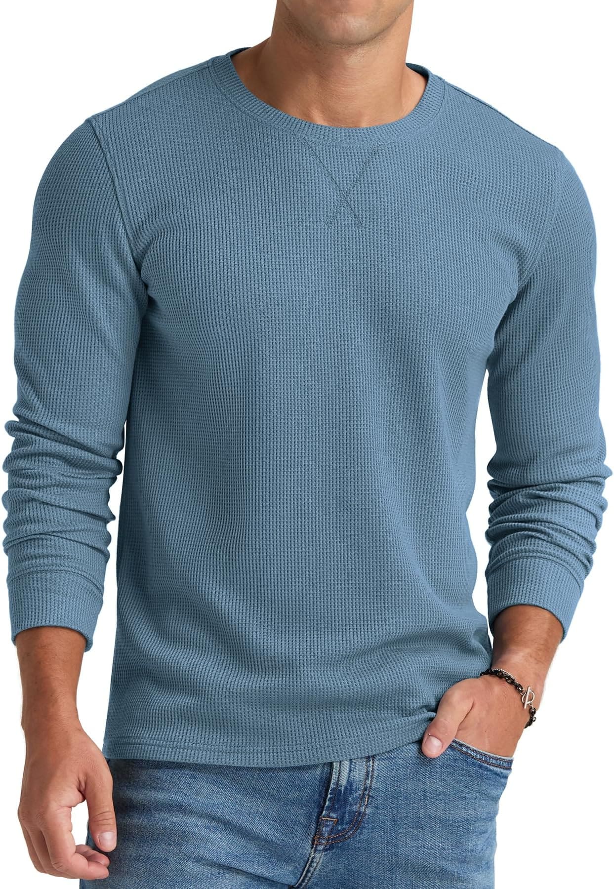 mens waffle knit top