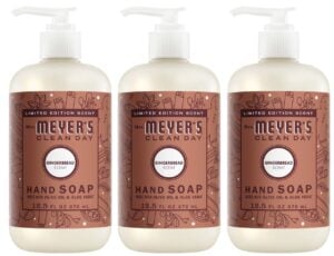 mrs meyer's gingerbread soap 3 ct