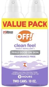off! clean feel bug spray value pack