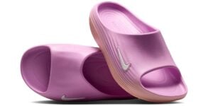 pink nike slides