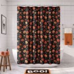 pumpkin shower curtain