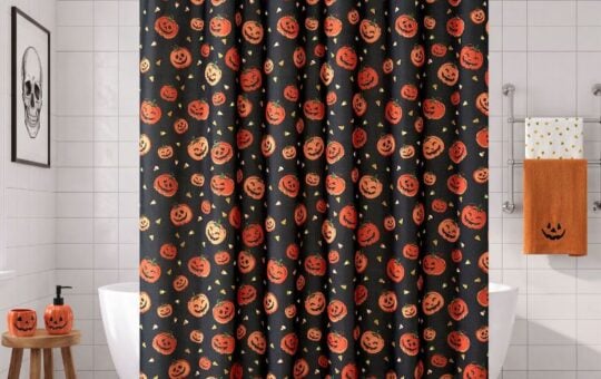 pumpkin shower curtain