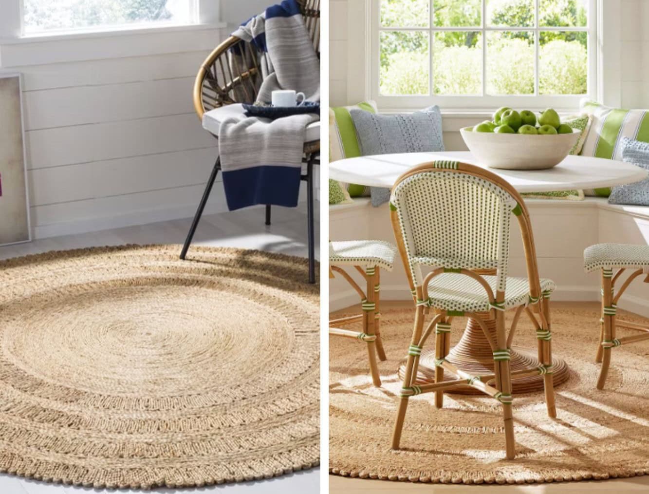 round woven rug dupe