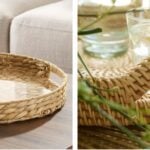 round woven tray dupe