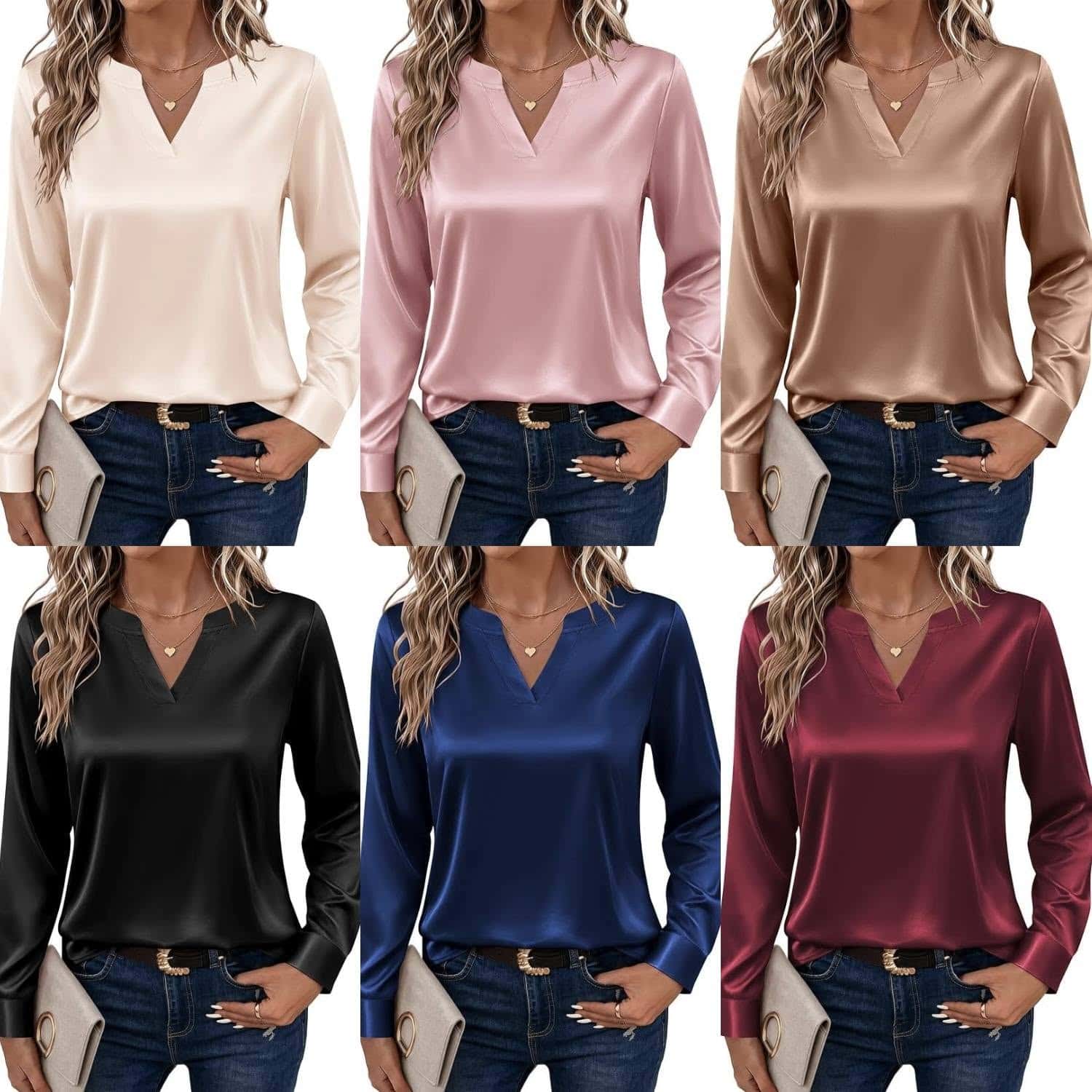 satin blouses