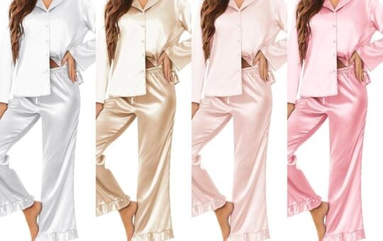 satin pj set