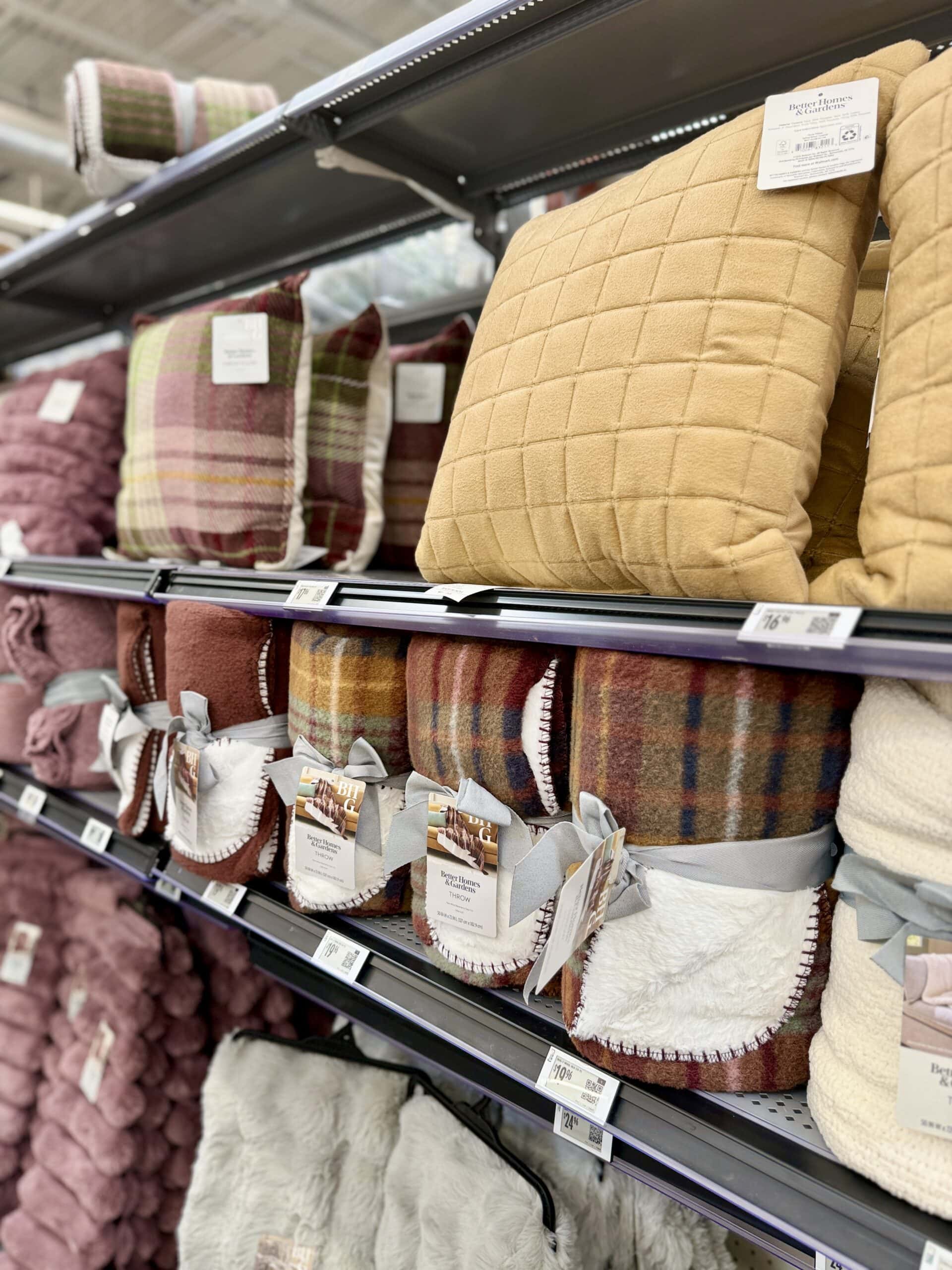 walmart throws pillows