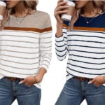 wiholl fall stripe top