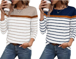 wiholl fall stripe top