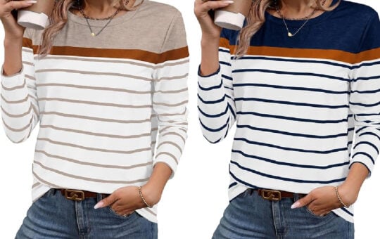 wiholl fall stripe top
