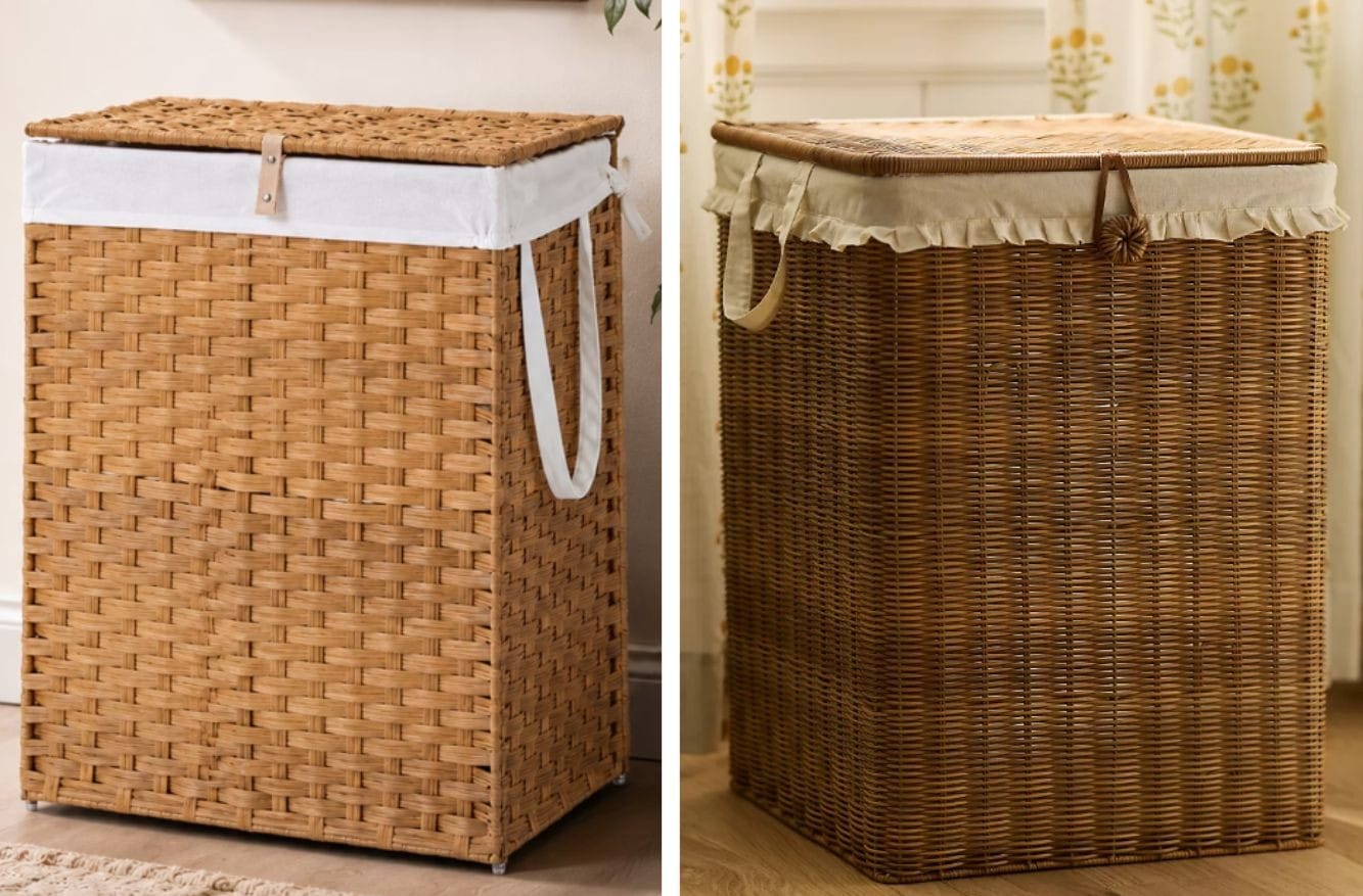 woven laundry hamper dupe
