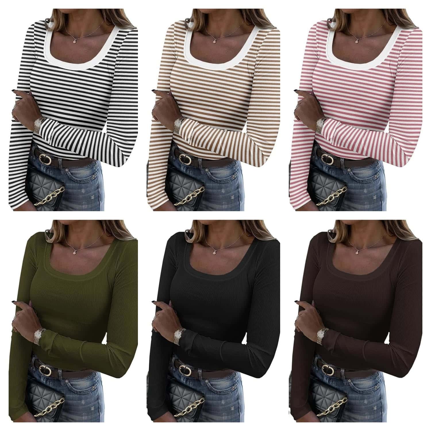 zeagoo ribbed tops