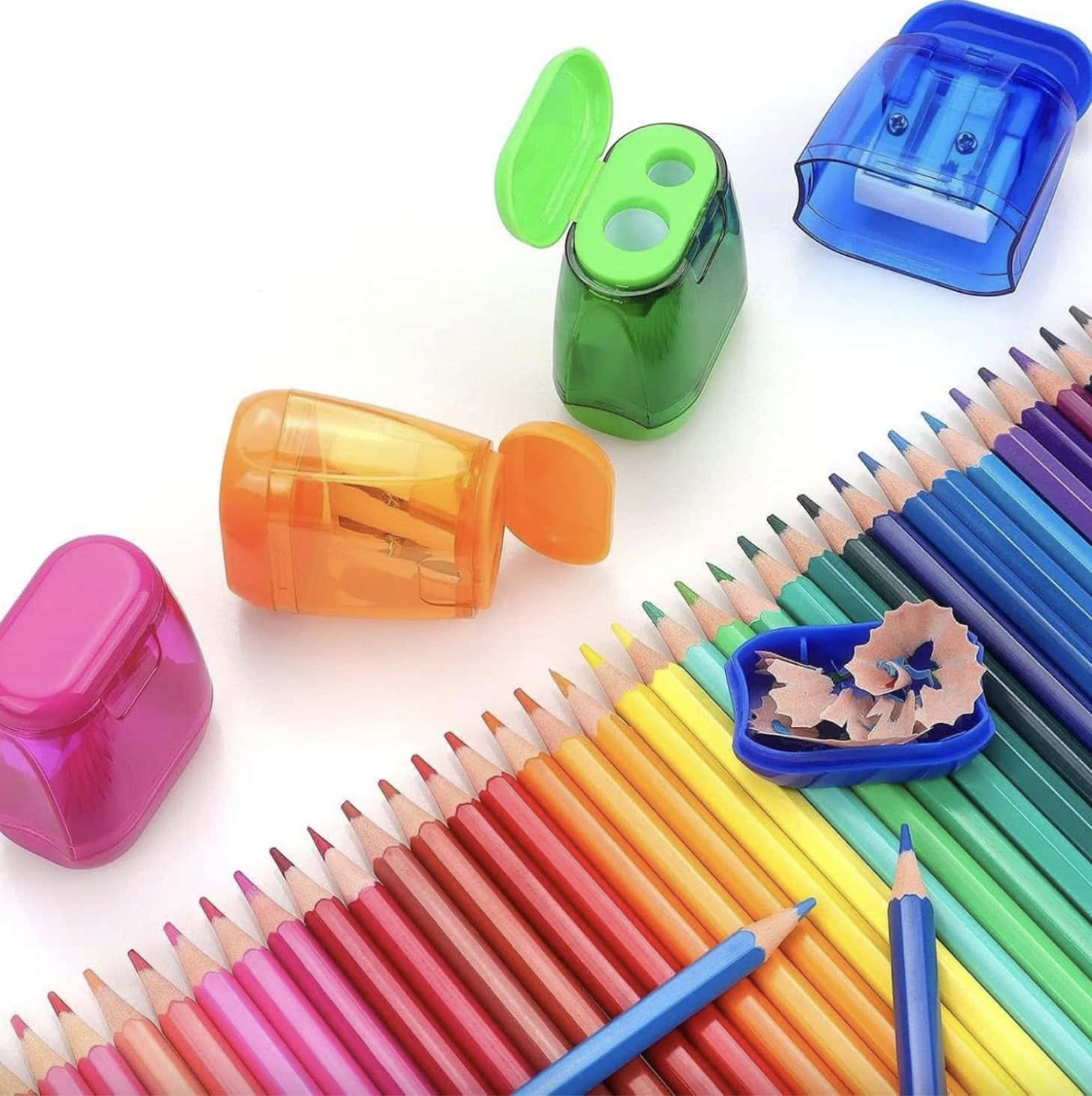 4‑Pack Double Hole Manual Pencil Sharpener Handheld for Colored Pencils 4‑Pack Double Hole Manual Pencil Sharpener Handheld for Colored Pencils